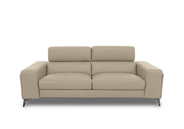 Action Leather 3 Seater Sofa - Dacota Pebble