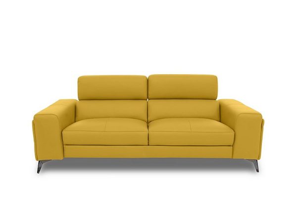 Action Leather 3 Seater Sofa  Giallo | Bed Sava