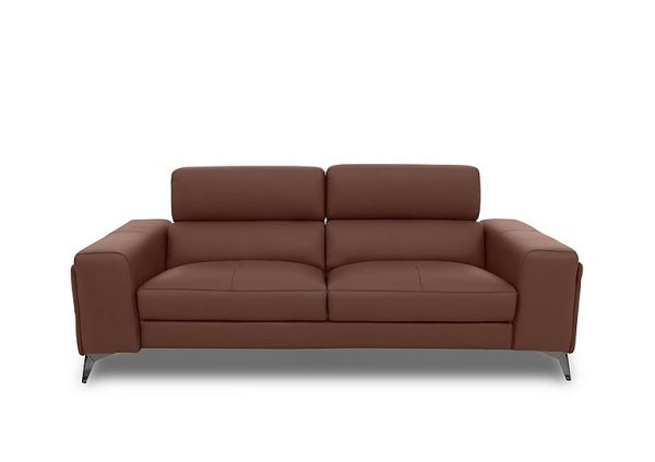 Action Leather 3 Seater Sofa  Natural Redmaple | Bed Sava