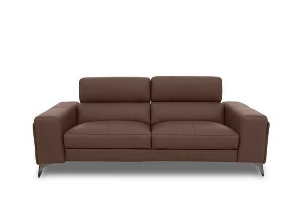Action Leather 3 Seater Sofa  Roast | Bed Sava
