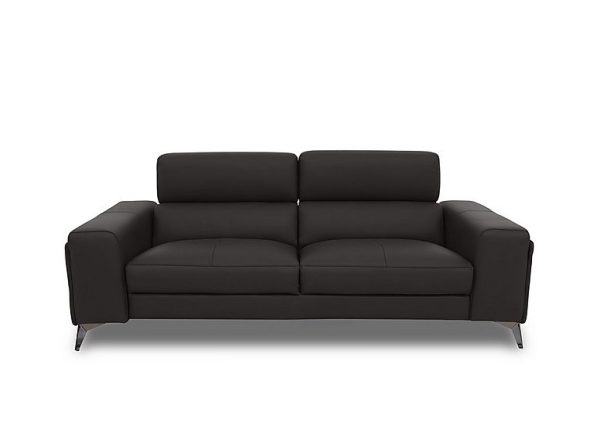 Action Leather 3 Seater Sofa  Starry Grey | Bed Sava