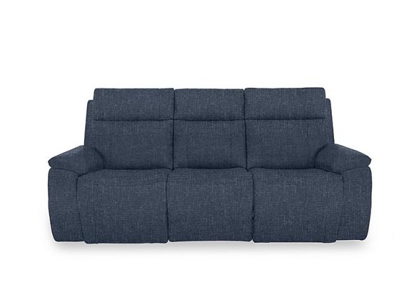 Aero Fabric 3 Seater Power Recliner Sofa with Power Headrests and Heated Seats  Anivia Blue | Bed Sava