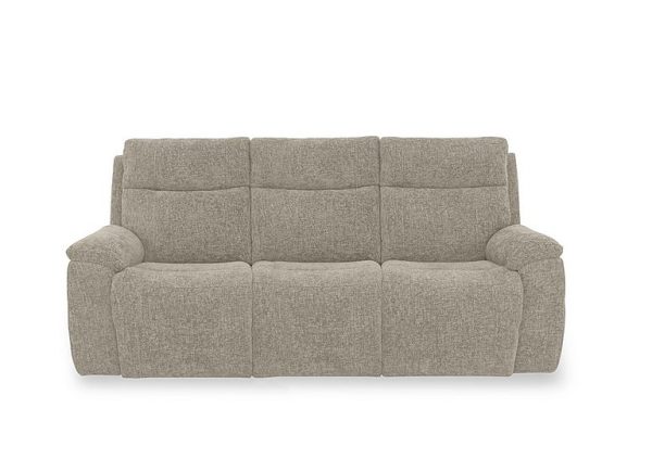 Aero Fabric 3 Seater Power Recliner Sofa with Power Headrests and Heated Seats  Hopsack Linen | Bed Sava