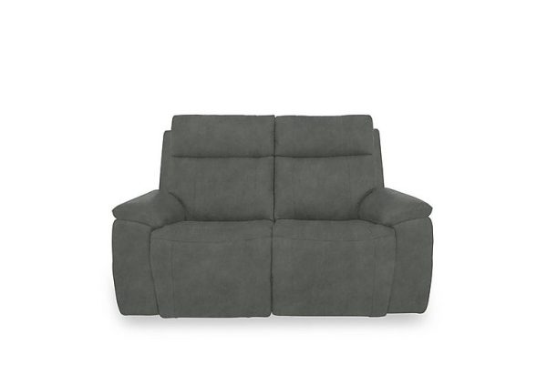 Aero Fabric 2 Seater Power Recliner Sofa with Power Headrests  Dexter Moss | Bed Sava