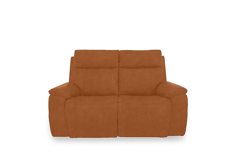 Aero Fabric 2 Seater Power Recliner Sofa with Power Headrests  Dexter Pumpkin | Bed Sava