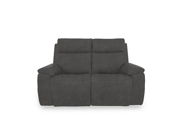 Aero Fabric 2 Seater Power Recliner Sofa with Power Headrests  Dexter Shadow | Bed Sava