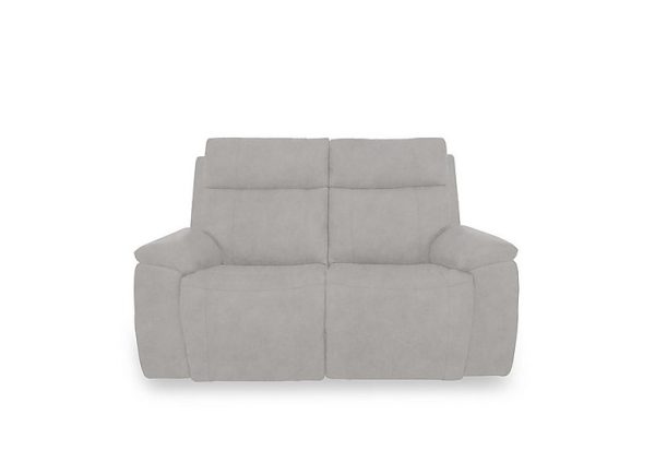 Aero Fabric 2 Seater Power Recliner Sofa with Power Headrests  Dexter Stone | Bed Sava