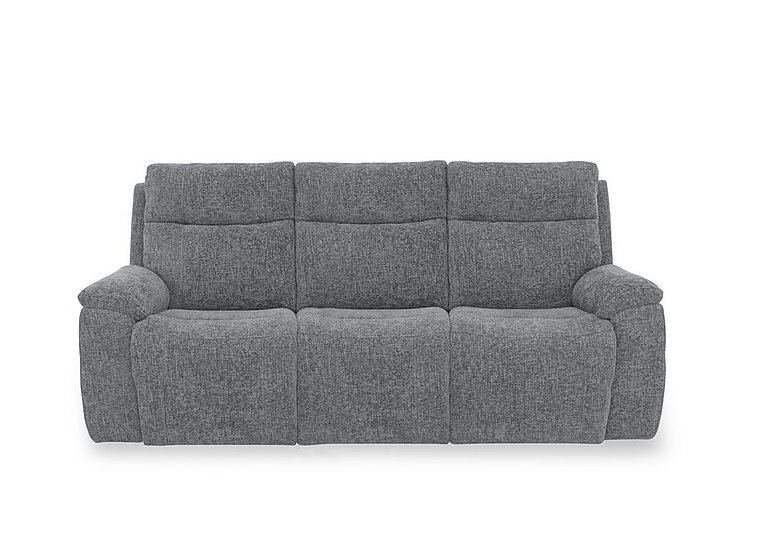 Aero Fabric 3 Seater Power Recliner Sofa with Power Headrests - Hopsack Charcoal