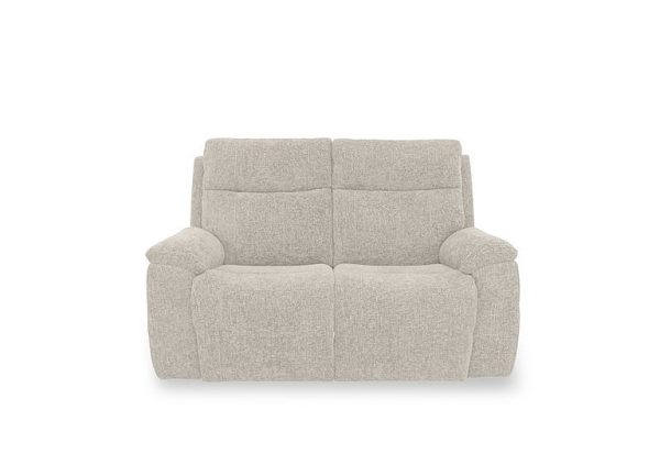 Aero Fabric 2 Seater Power Recliner Sofa with Power Headrests  Hopsack Natural | Bed Sava