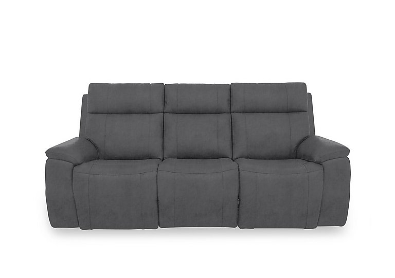 Aero Fabric 3 Seater Power Recliner Sofa with Power Headrests - Manhattan Charcoal