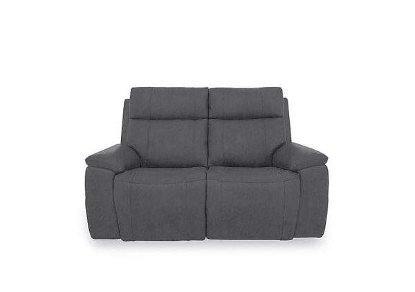 Aero Fabric 2 Seater Power Recliner Sofa with Power Headrests  Manhattan Charcoal | Bed Sava