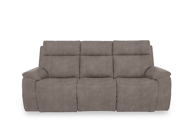 Aero Fabric 3 Seater Power Recliner Sofa with Power Headrests - Marble Charcoal Grey