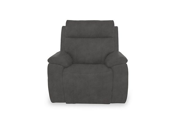 Aero Fabric Power Recliner Chair with Power Headrest and Heated Seat  Dexter Shadow | Bed Sava