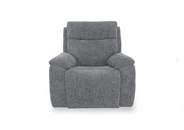 Aero Fabric Power Recliner Chair with Power Headrest and Heated Seat  Hopsack Charcoal | Bed Sava