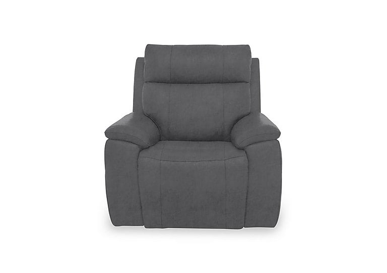 Aero Fabric Power Recliner Chair with Power Headrest and Heated Seat - Manhattan Charcoal