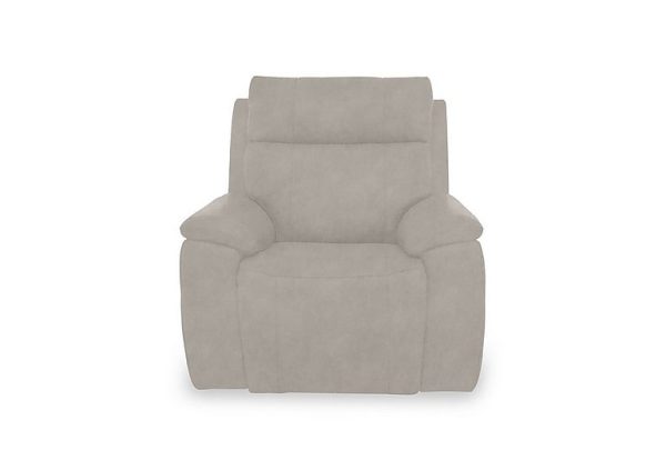 Aero Fabric Power Recliner Chair with Power Headrest  Dexter Ivory | Bed Sava