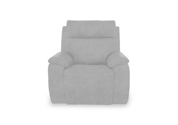 Aero Fabric Power Recliner Chair with Power Headrest  Dexter Smoke | Bed Sava