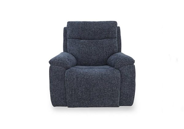 Aero Fabric Power Recliner Chair with Power Headrest  Hopsack Midnight | Bed Sava