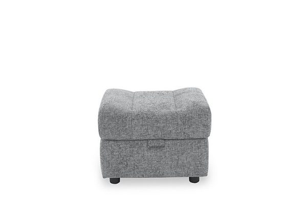 Aero Fabric Storage Footstool  Hopsack Charcoal | Bed Sava