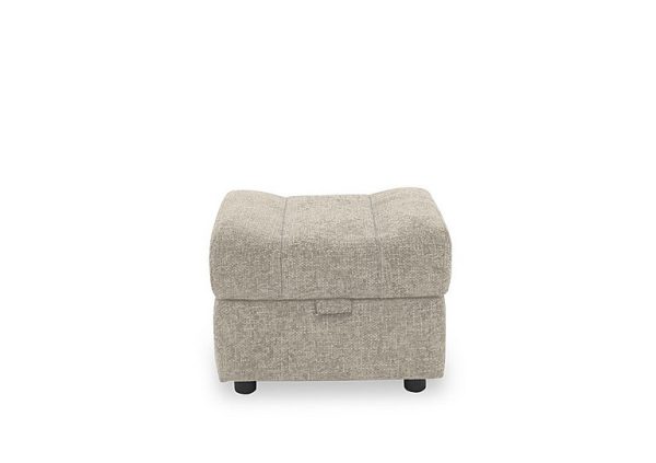 Aero Fabric Storage Footstool  Hopsack Linen | Bed Sava