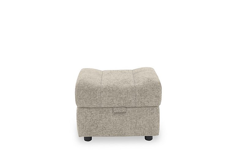 Aero Fabric Storage Footstool - Hopsack Linen