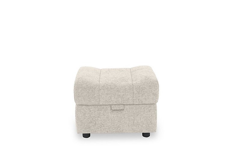 Aero Fabric Storage Footstool - Hopsack Natural