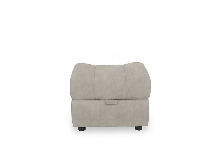 Aero Fabric Storage Footstool - Marble Cream