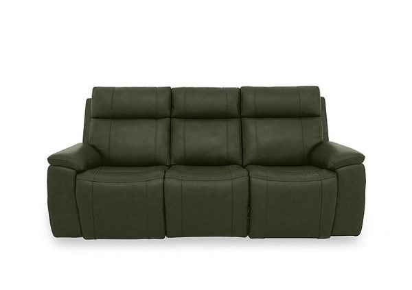 Aero Leather 3 Seater Power Recliner Sofa with Power Headrests  Oslo Pine | Bed Sava
