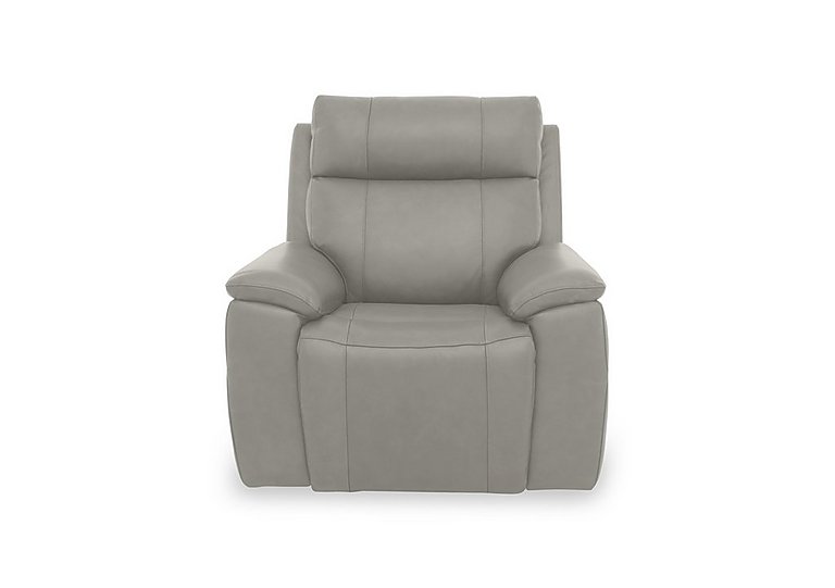 Aero Leather Power Recliner Chair with Power Headrest and Heated Seat - New Grey