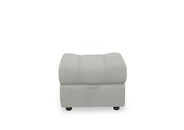 Aero Leather Storage Footstool  Lead Grey | Bed Sava