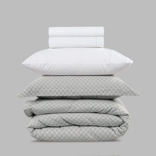 300 Thread Count Princeval Bedding Set  Lunar Super King  Lunar | Bed Sava