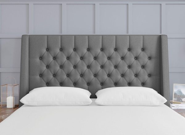 TheraPur Buckler Headboard  46 Double  Grey | Bed Sava