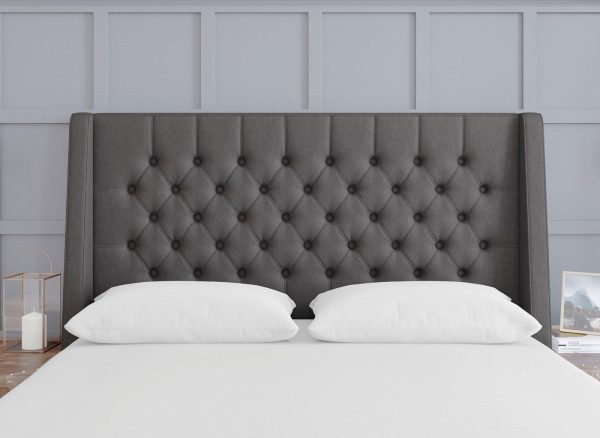 TheraPur Buckler Headboard  50 King  Grey | Bed Sava