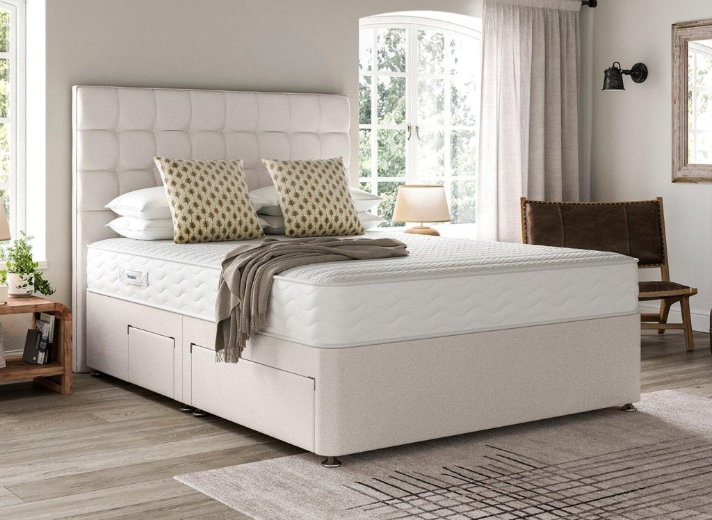 Dream Team Divan Bed Base - 4'0 Small Double - Cream