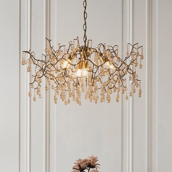 Aberdeen Glass Pendent Ceiling Light In Aged Silver | Bed Sava