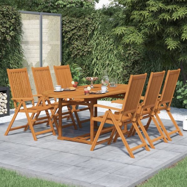 Aberdeen Wooden 7 Piece Outdoor Dining Set In Natural | Bed Sava