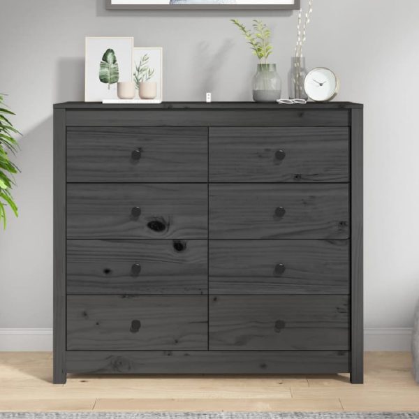 Abilene Wooden Chest Of 8 Drawers In Grey | Bed Sava