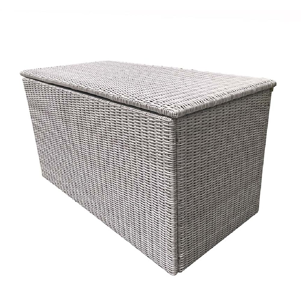 Abobo Rattan Outdoor Storage Box In Grey