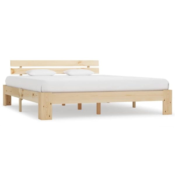 Absecon Wooden King Size Bed In Natural | Bed Sava