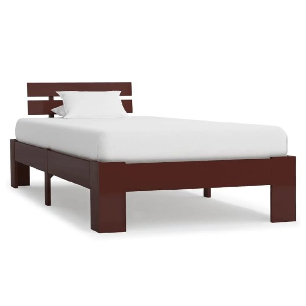 Absecon Wooden Single Bed In Dark Brown | Bed Sava