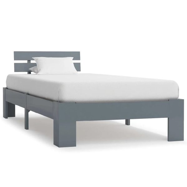 Absecon Wooden Single Bed In Grey | Bed Sava