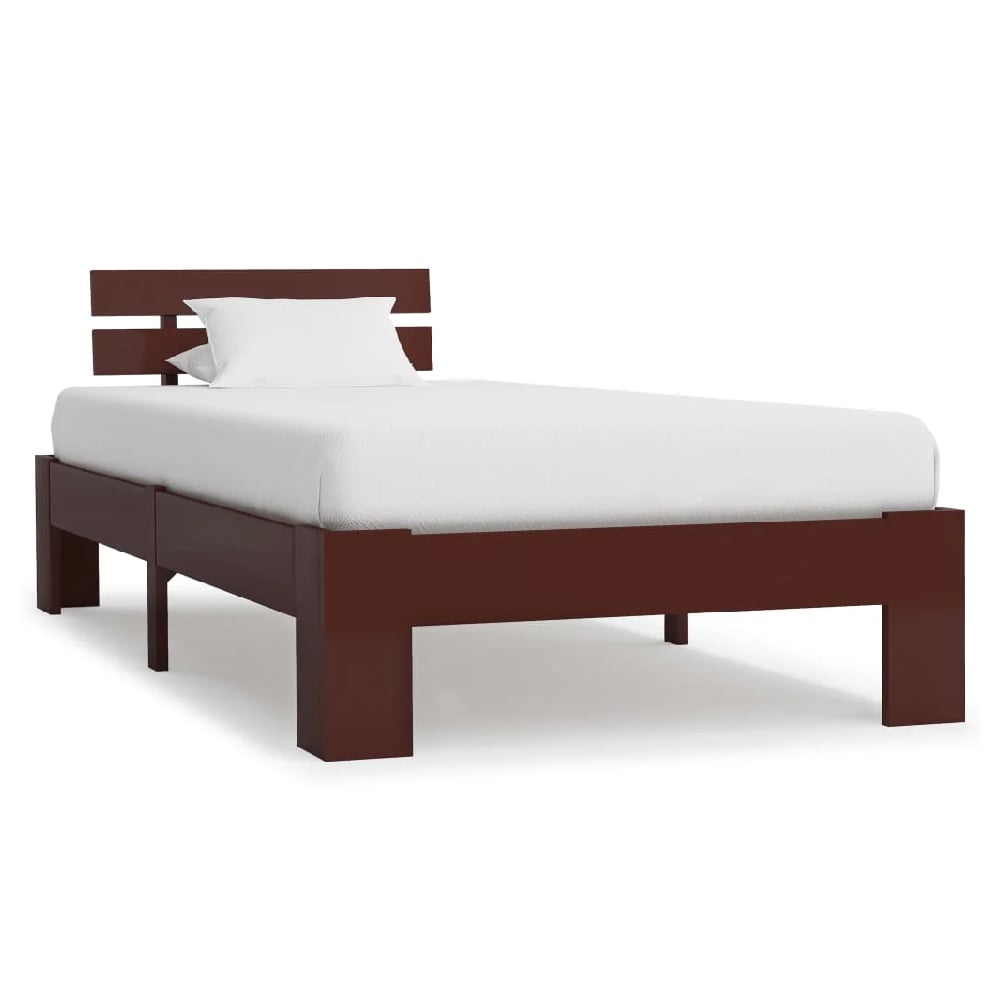 Absecon Wooden Small Single Bed In Dark Brown