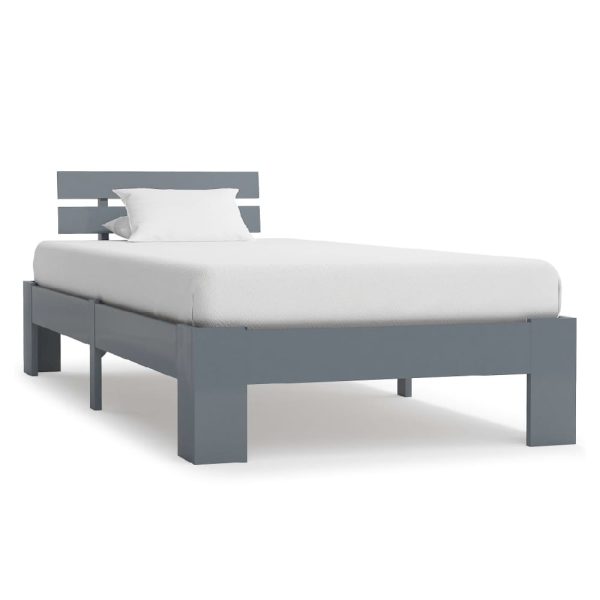 Absecon Wooden Small Single Bed In Grey | Bed Sava