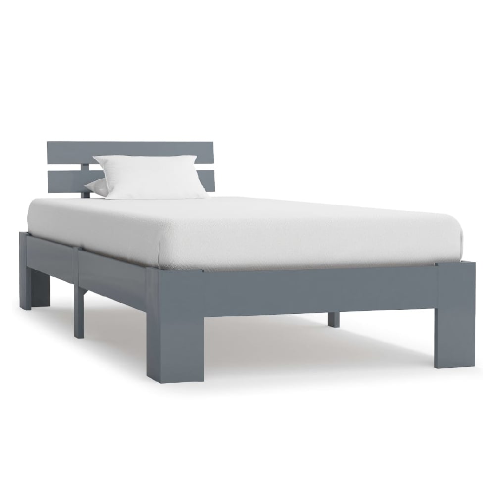 Absecon Wooden Small Single Bed In Grey