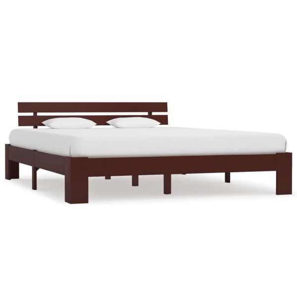 Absecon Wooden Super King Size Bed In Dark Brown | Bed Sava