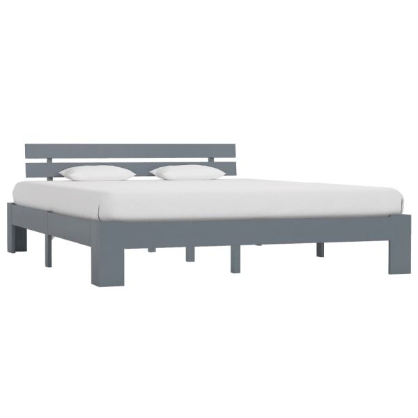 Absecon Wooden Super King Size Bed In Grey | Bed Sava