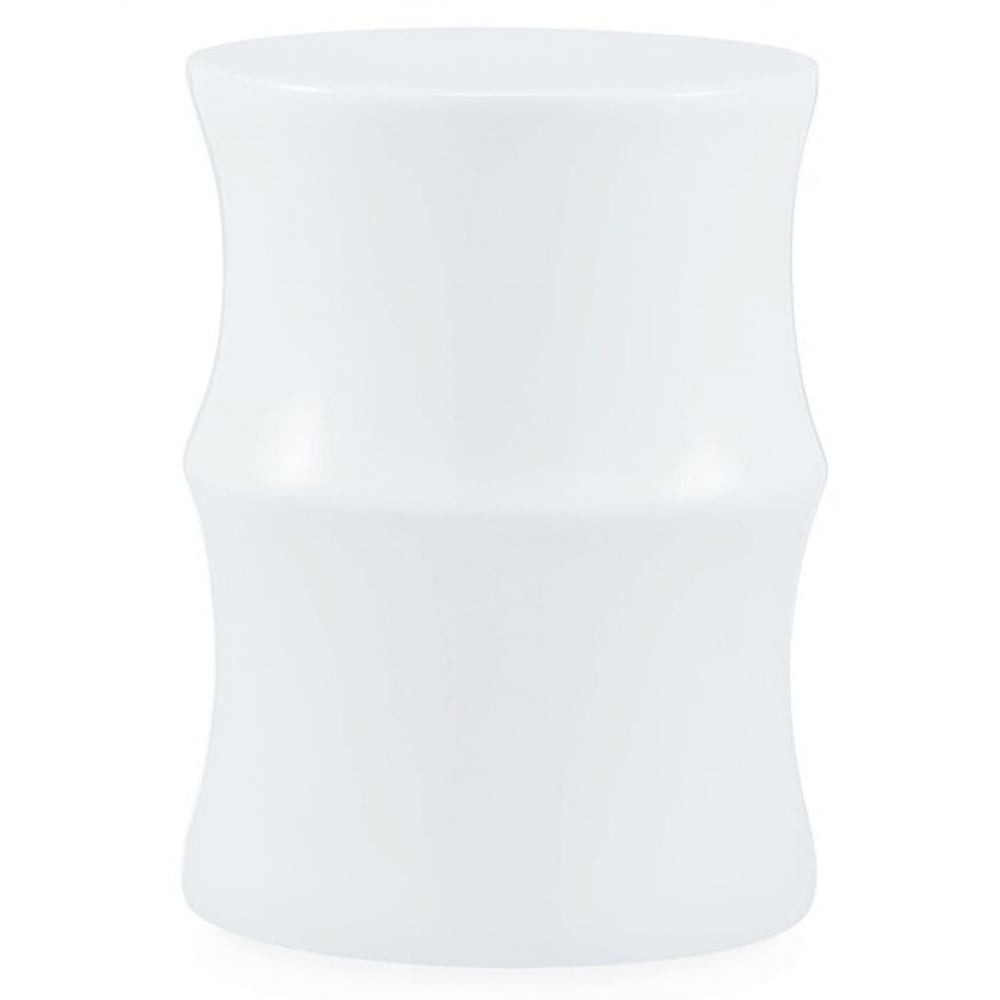 Adkins High Gloss Round Lamp Table In White