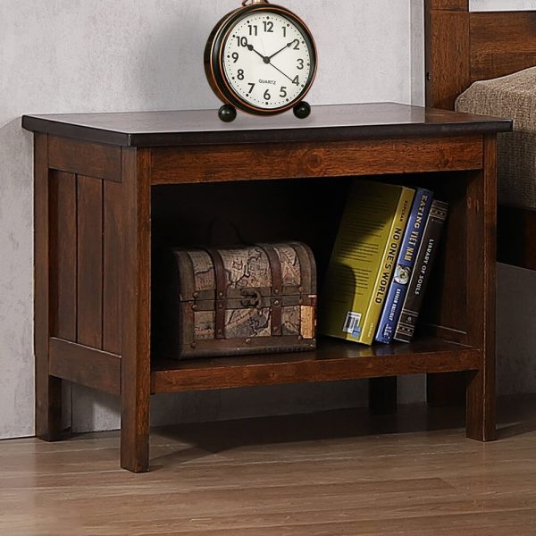 Adkins Wooden Bedside Cabinet In Antique Oak | Bed Sava
