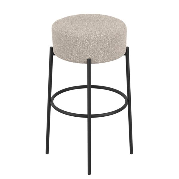 Adrian Boucle Fabric Counter Seating Stool In Buff | Bed Sava