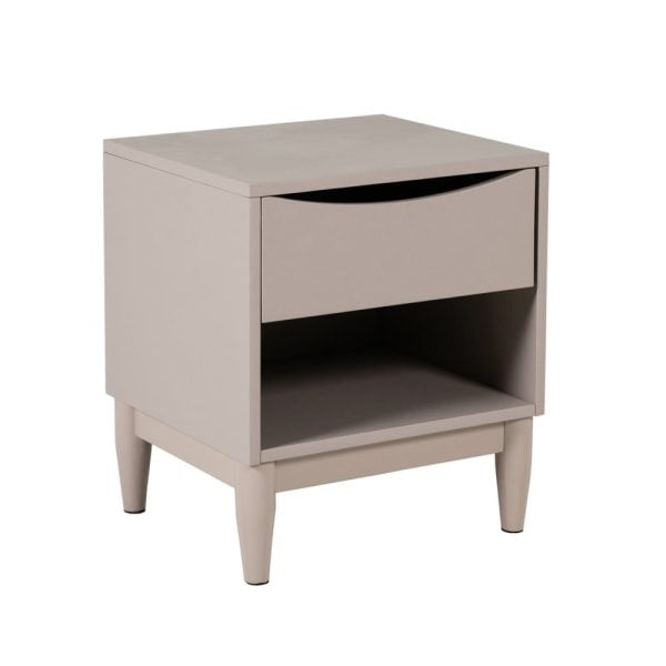 Afon Wooden Bedside Cabinet With 1 Drawer In Grey | Bed Sava